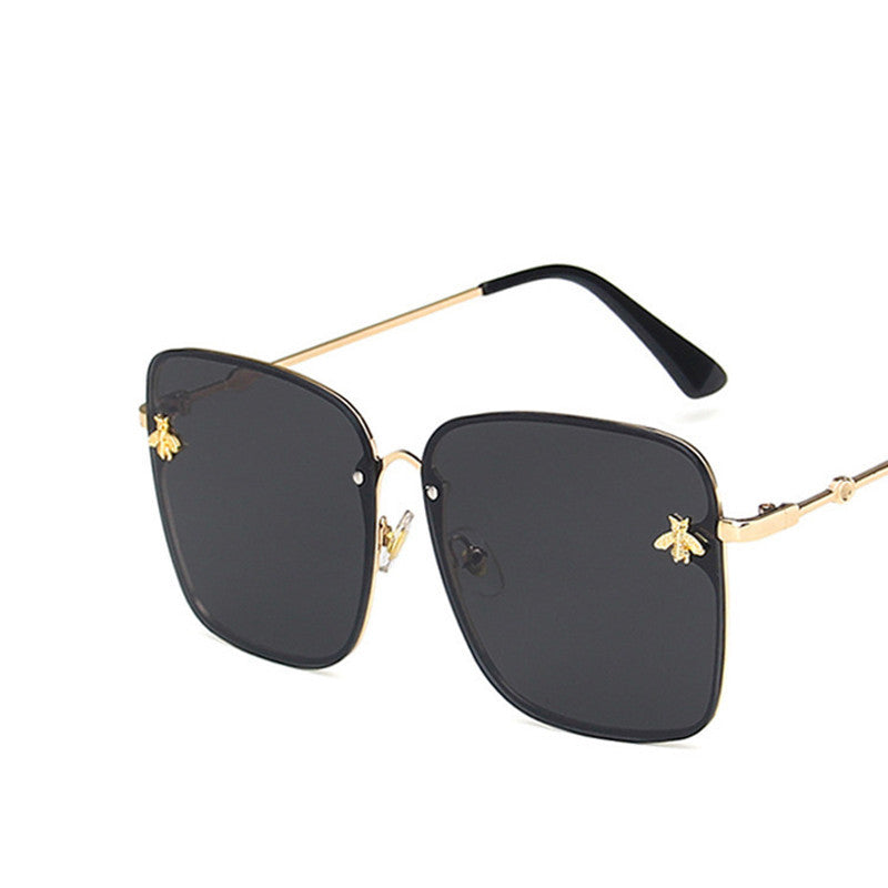Rimless Square Oversized For Women Trendy Gradient Lens Big Shades fashion glasses