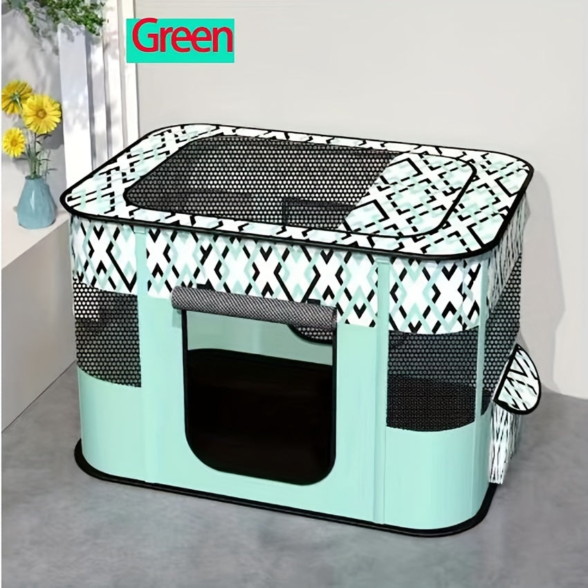 Pet Playpen For Large Dogs, Dog Playpen For Medium Large Dogs/Puppy/Cat/Rabbit/Chick Wit, Cat Playpen Puppy Kitten Playpen Portable Dog Exercise Kennel Indoor Pet Animal Playpen Dog Cat Crate For Outdoor Travel Camping, With