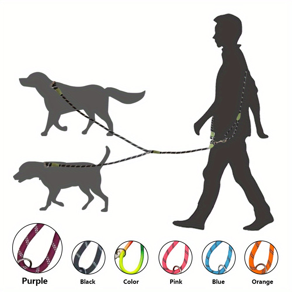 Reflective Hands-Free Dog Leash For Hiking, Walking, And Running - Adjustable Waist And Crossbody Rope For Small And Large Dogs - Bungee Leash For Shock Absorption And Comfort