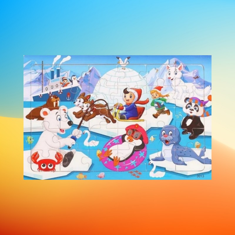 30PCS Colorful Jigsaw Puzzles For Kids Age 3-5 Preschool Educational Brain Teaser Boards Toys Toddler Children Learning Puzzles, Halloween/Christmas Gift
