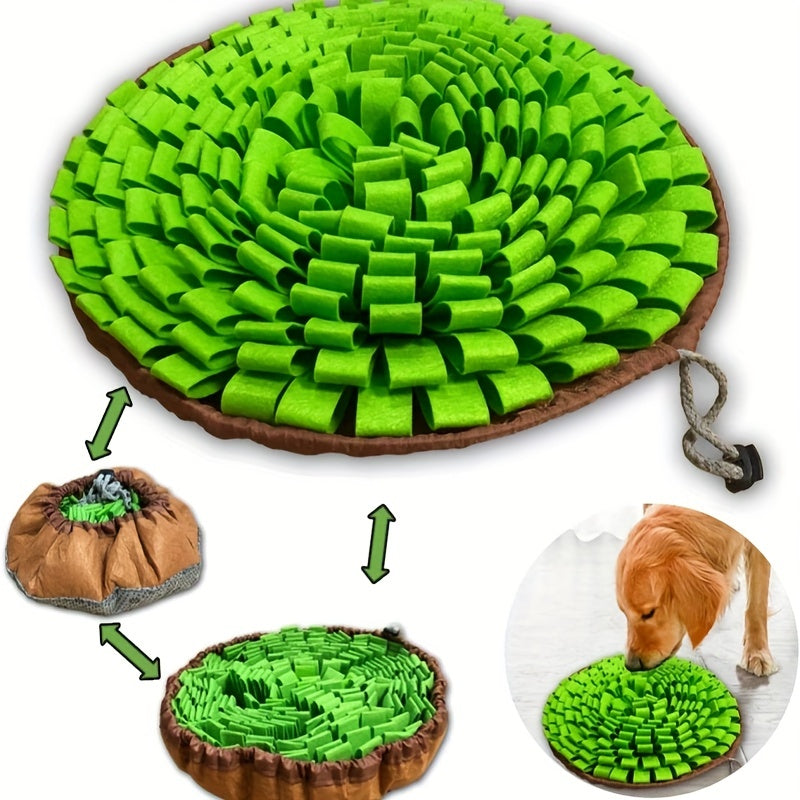 Adjustable Dog Snuffle Mat - Interactive Foraging Puzzle Toy for Smell Training, Slow Eating & Stress Relief - Enhances Mental Stimulation & Engages Your Pet During Feeding Time