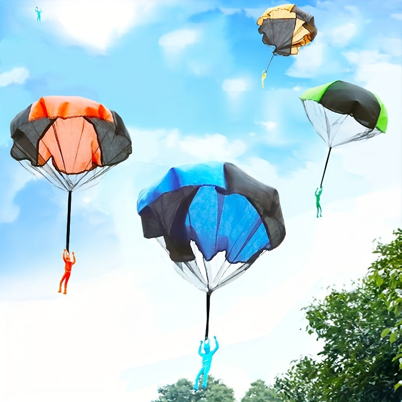 1Pc Set Tangle Parachute Figures Hand Throw Soliders Square Outdoor Flying Toys Throw This Toy Into The Air And It Will Fly easter gift Christmas Halloween Gift