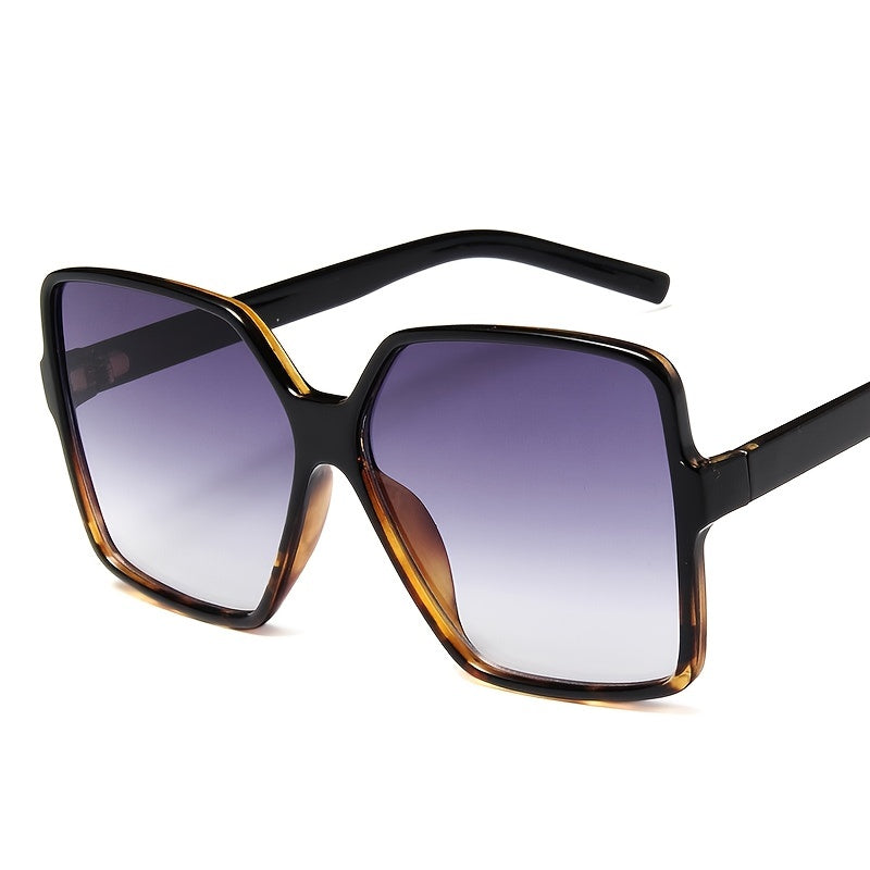 Fashion Women Oversize Sunglasses Gradient Lens Plastic Big Frame For Driving Travel