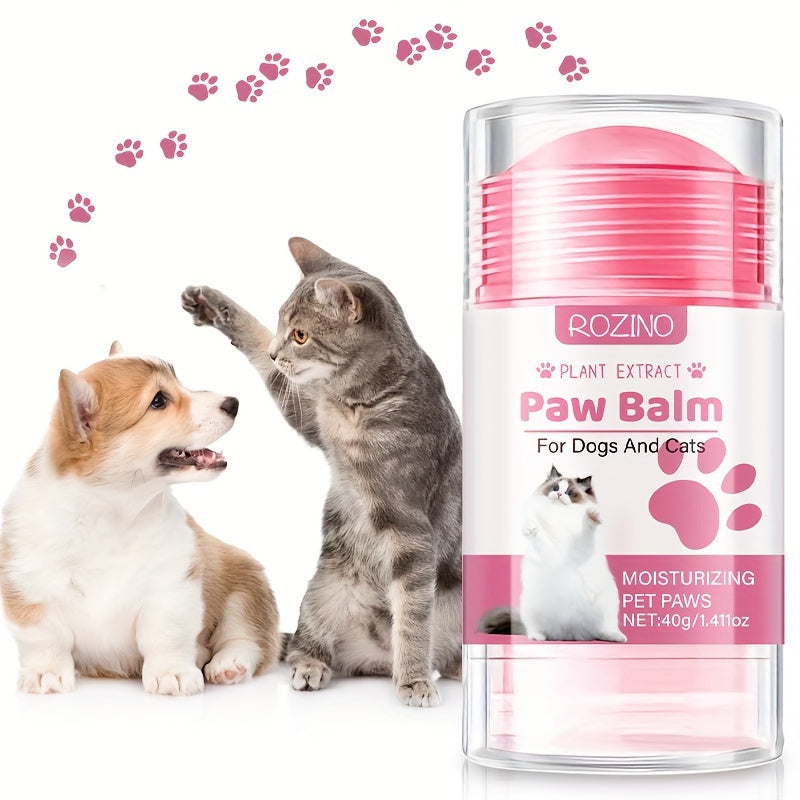 ROZINO Cat Paw Balm - 40g Natural Moisturizing & Repairing Pet Foot Care Stick, Portable, Non-Greasy Formula with Fresh Scent