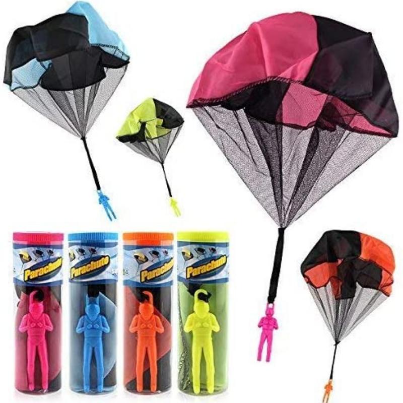 1Pc Set Tangle Parachute Figures Hand Throw Soliders Square Outdoor Flying Toys Throw This Toy Into The Air And It Will Fly easter gift Christmas Halloween Gift