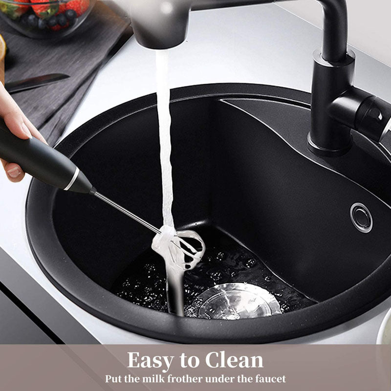 Wireless Electric Milk Frother With USB Charging - Handheld Mini Blender For Coffee, Cappuccino, And Cream - Portable Whisk Mixer With Fast Foam Technology