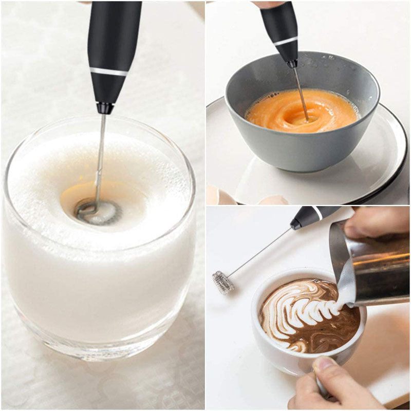 Wireless Electric Milk Frother With USB Charging - Handheld Mini Blender For Coffee, Cappuccino, And Cream - Portable Whisk Mixer With Fast Foam Technology