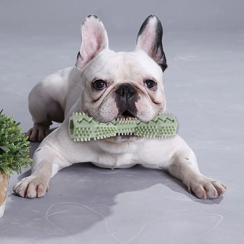 Durable Dog Chew Stick, Toothbrush Tooth Cleaning And Massage - Soft Rubber Pet