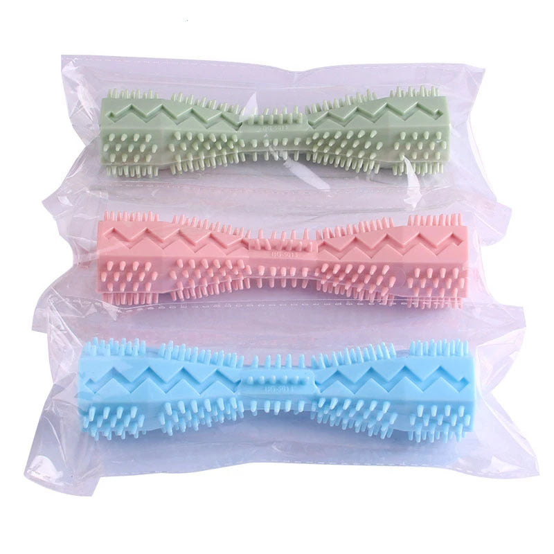 Durable Dog Chew Stick, Toothbrush Tooth Cleaning And Massage - Soft Rubber Pet