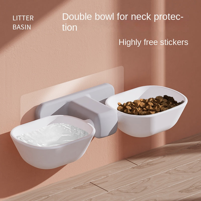 Elevated Cat Bowls Set - No Spill, Anti-Vomiting, Easy to Clean, Perfect for Indoor Cats