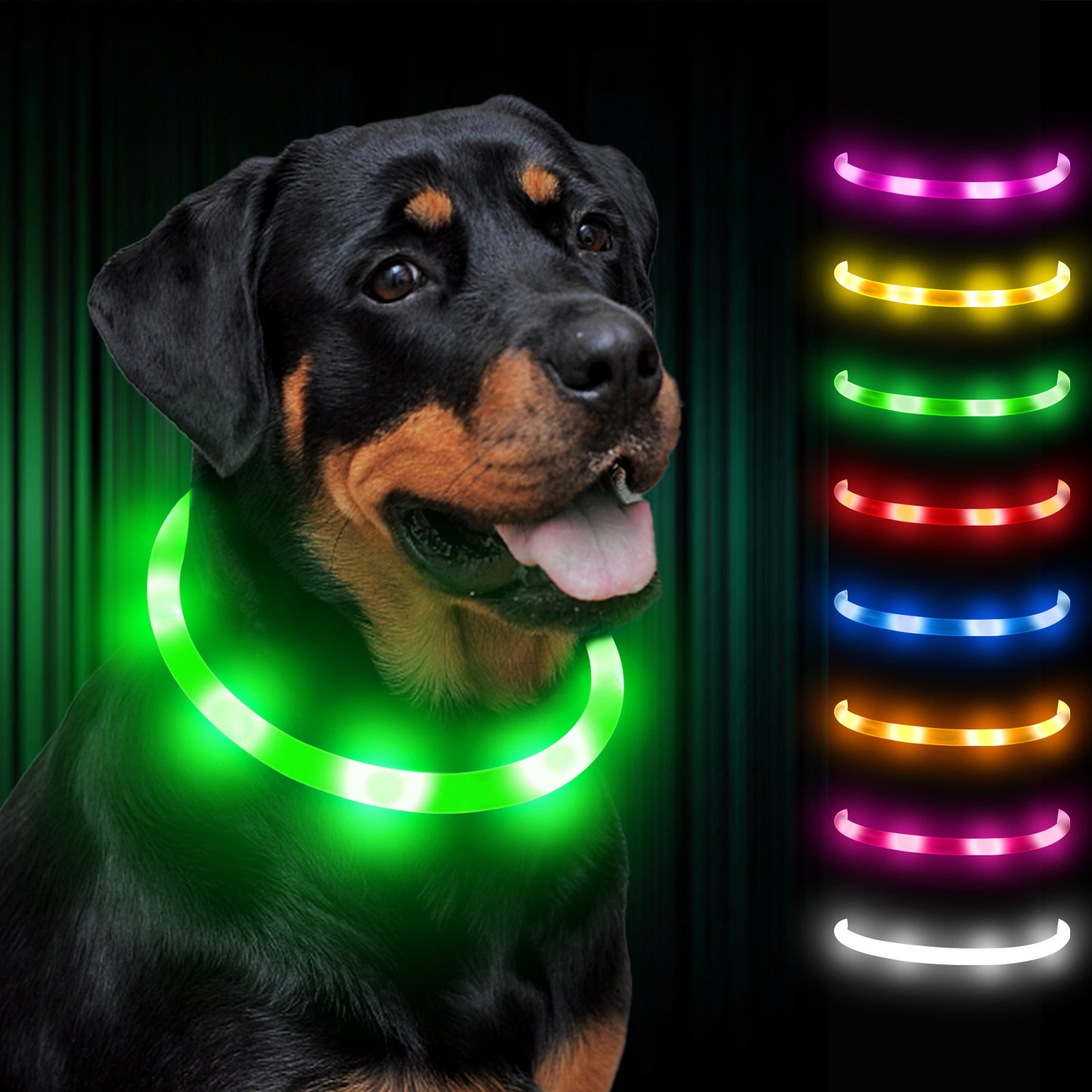 JOYTALE 1pc Light Up The Night With A USB Rechargeable LED Pet Collar - & Adjustable For Dogs & Cats!