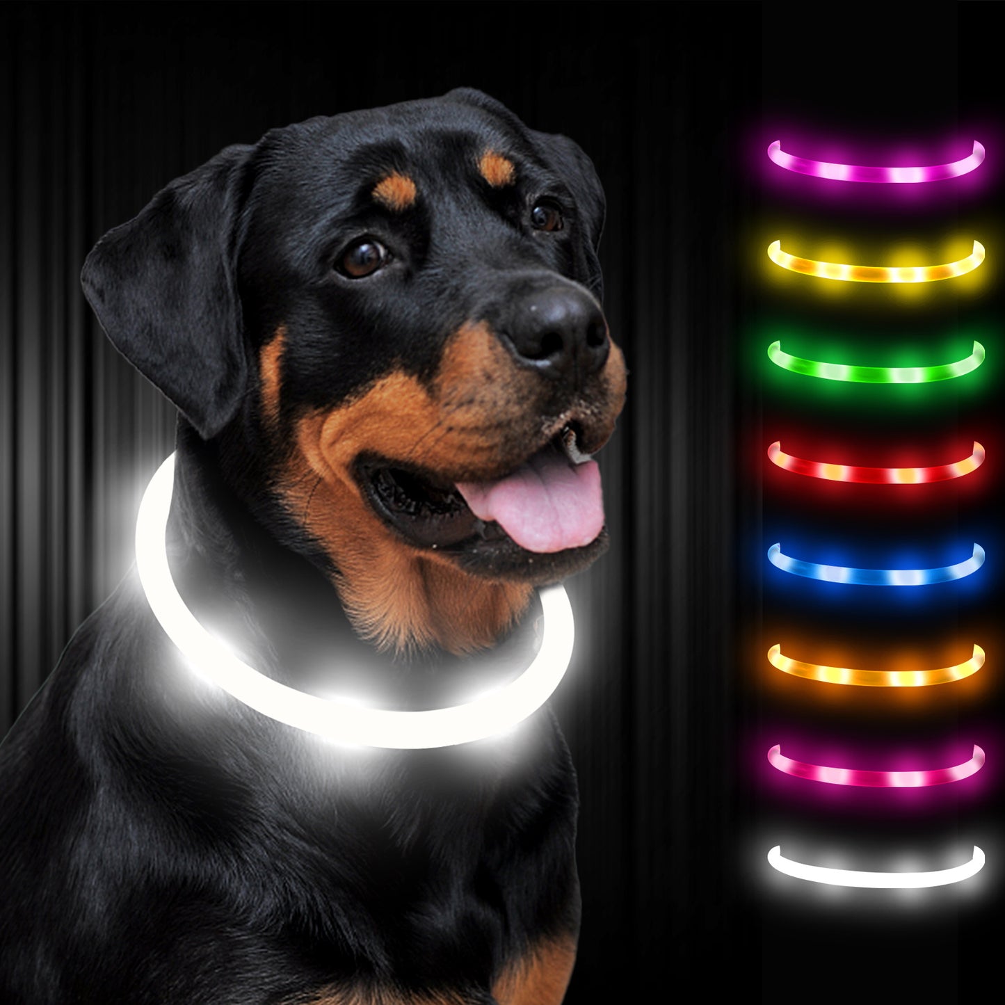 JOYTALE 1pc Light Up The Night With A USB Rechargeable LED Pet Collar - & Adjustable For Dogs & Cats!