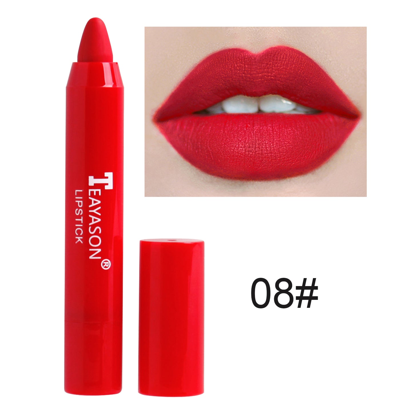 1PC Sexy Matte Lipstick Waterproof Long Lasting Color Rendering Non-stick Velvet Lips Liner Pencil Woman Makeup Cosmetics Valentine's Day Gifts