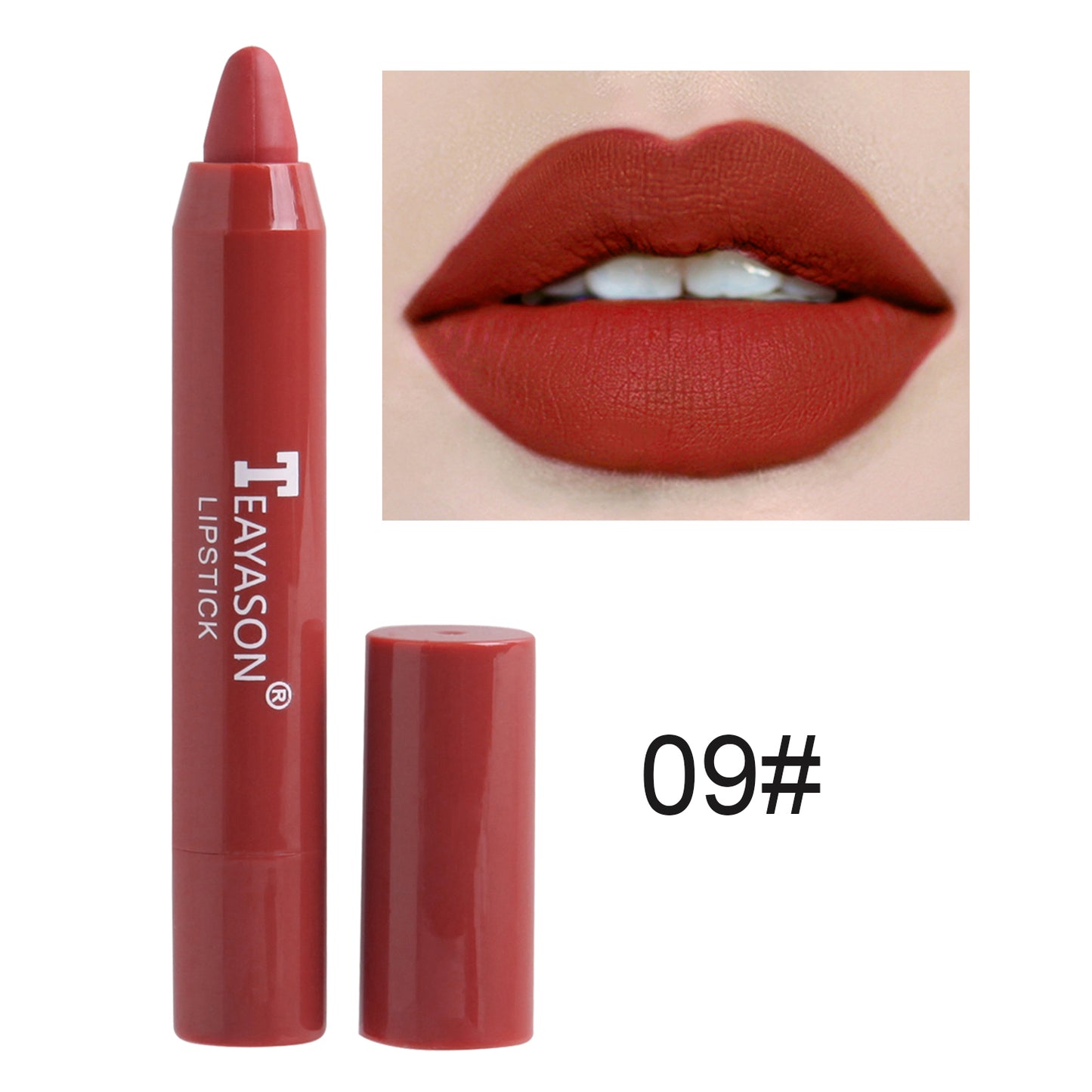 1PC Sexy Matte Lipstick Waterproof Long Lasting Color Rendering Non-stick Velvet Lips Liner Pencil Woman Makeup Cosmetics Valentine's Day Gifts