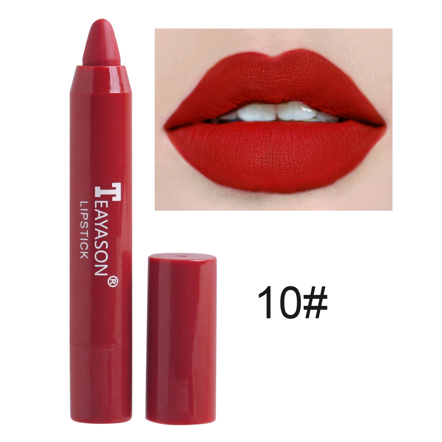 1PC Sexy Matte Lipstick Waterproof Long Lasting Color Rendering Non-stick Velvet Lips Liner Pencil Woman Makeup Cosmetics Valentine's Day Gifts