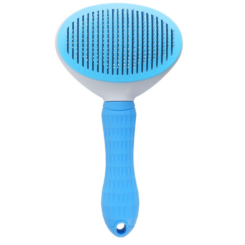 Self-Cleaning Pet Grooming Brush Dogs & Cats - Easy Hair Removal Comb with Soft