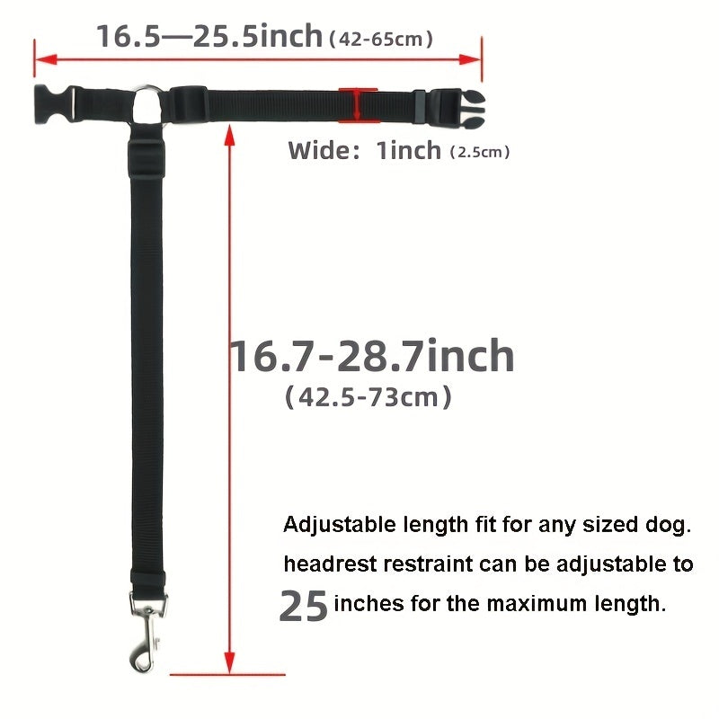 Pet Safety Harness - Car Seat Belt Lead Leash Safe Travel, Easy Installation, an