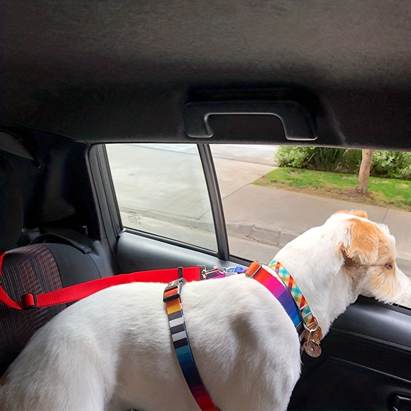 Pet Safety Harness - Car Seat Belt Lead Leash Safe Travel, Easy Installation, an