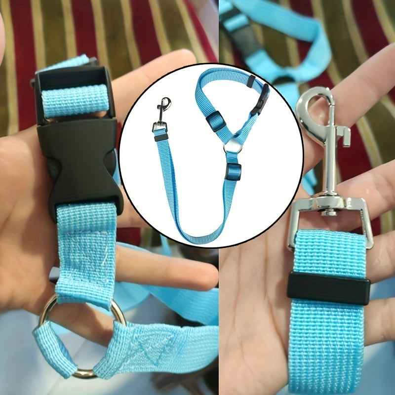 Pet Safety Harness - Car Seat Belt Lead Leash Safe Travel, Easy Installation, an