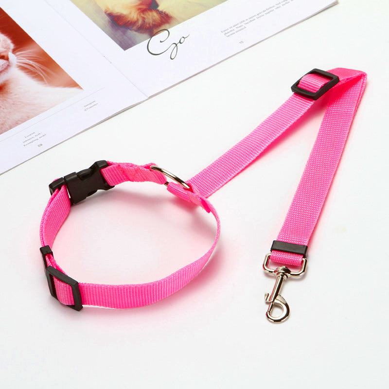 Pet Safety Harness - Car Seat Belt Lead Leash Safe Travel, Easy Installation, an