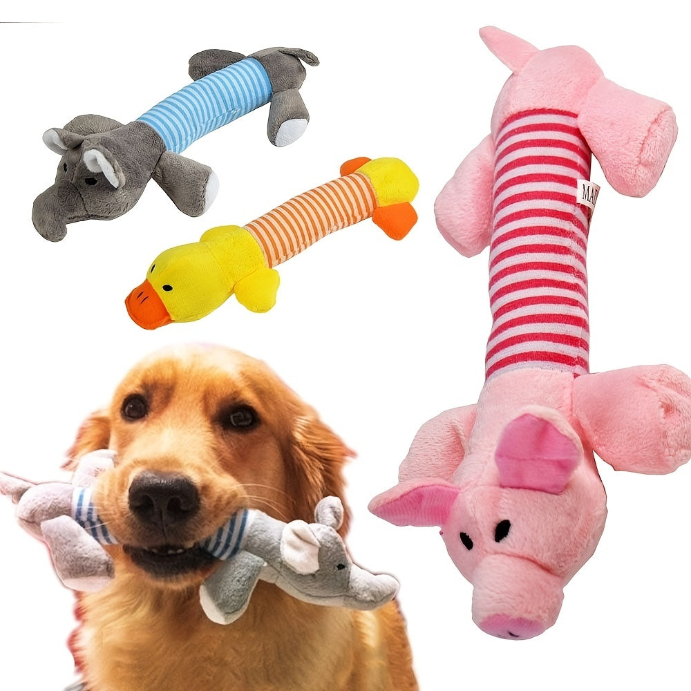 Pig Elephant Design Dog Toys Squeaky Dog Chew Durable Toys Interactive Pet Suppl