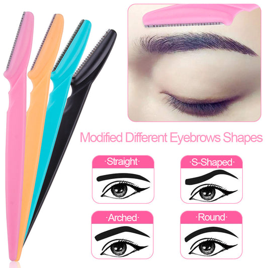 3/4/10Pcs Eyebrow Trimmer Blade Shaver Portable Face Razor Eyebrow Epilation Hair Removal Cutters Safety Razor Women Makeup Tools