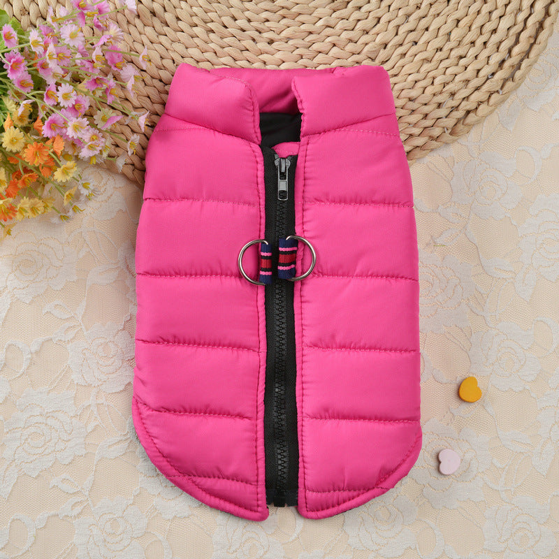 1pc Waterproof Pet Jacket - Water-Resistant, Thermal Insulation, Plush and Cozy Material - Perfect for Small Dogs, Puppies, Cats, Toy Breeds, and Feline Friends in Cold Winter, Autumn, and Spring Seasons
