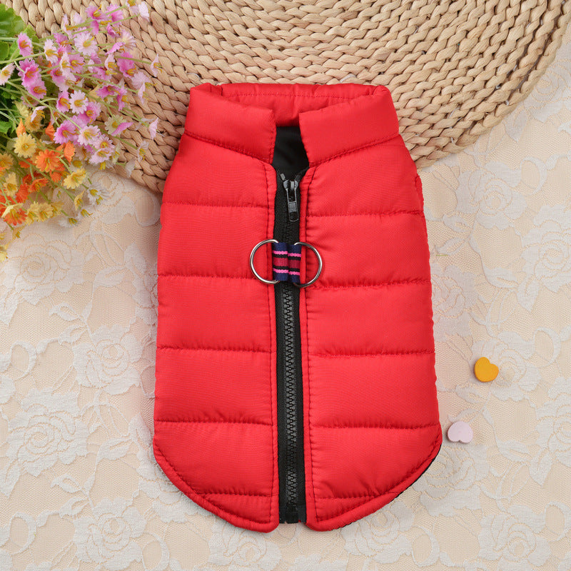 1pc Waterproof Pet Jacket - Water-Resistant, Thermal Insulation, Plush and Cozy Material - Perfect for Small Dogs, Puppies, Cats, Toy Breeds, and Feline Friends in Cold Winter, Autumn, and Spring Seasons