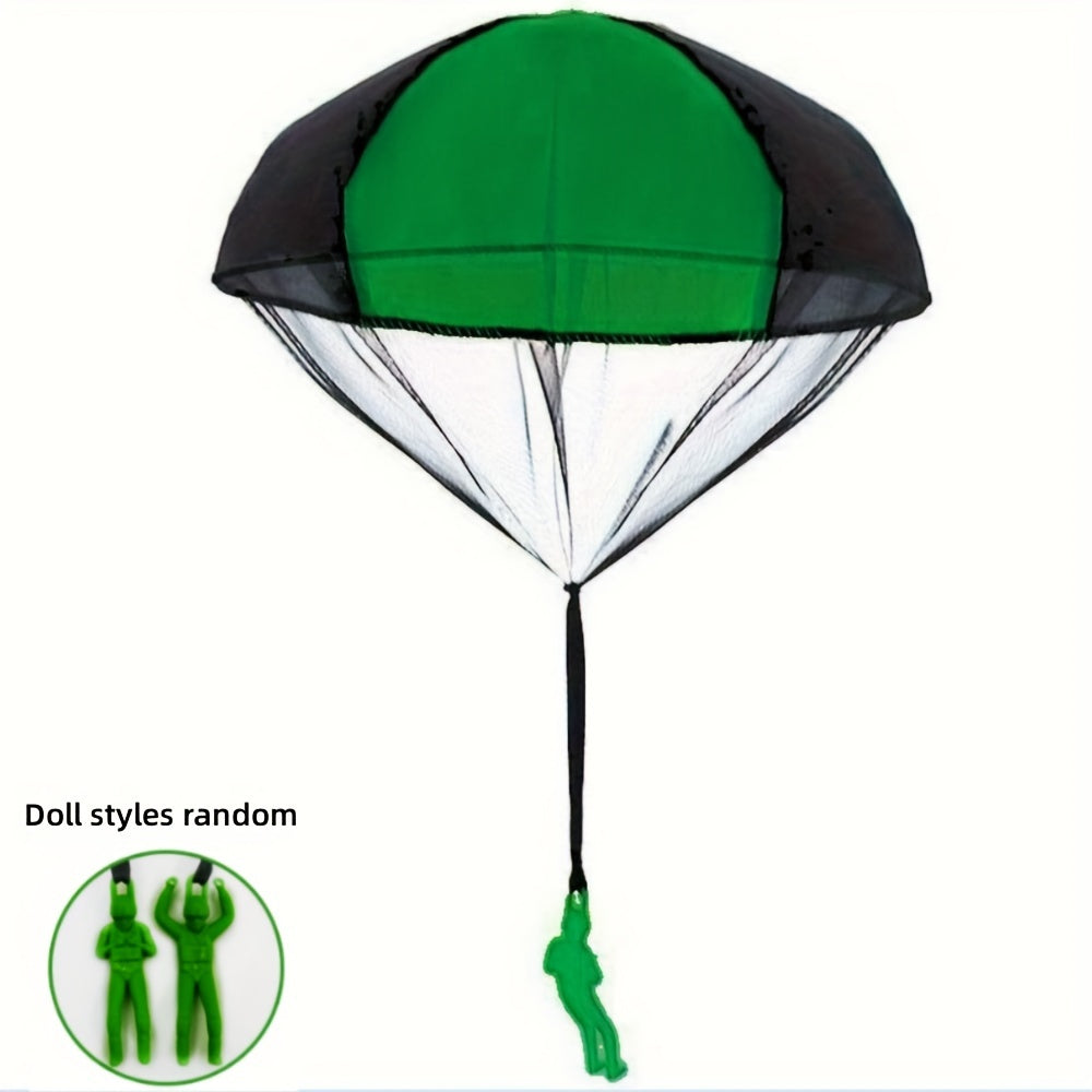1Pc Set Tangle Parachute Figures Hand Throw Soliders Square Outdoor Flying Toys Throw This Toy Into The Air And It Will Fly easter gift Christmas Halloween Gift
