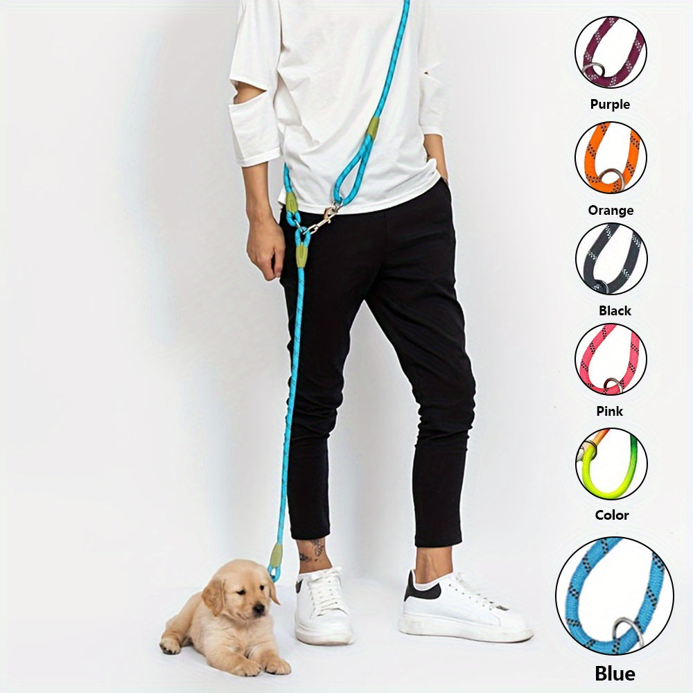 Reflective Hands-Free Dog Leash For Hiking, Walking, And Running - Adjustable Waist And Crossbody Rope For Small And Large Dogs - Bungee Leash For Shock Absorption And Comfort
