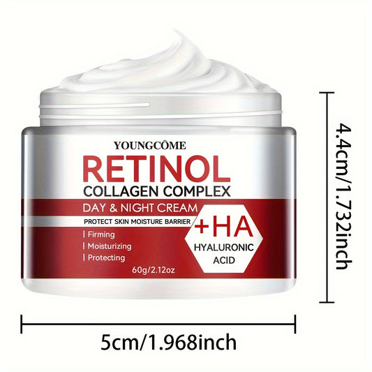 30g/60g Retinol Collagen Complex Day & Night Cream With Licorice Root Extract, Moisturizing, Nourishing Firming Rejuvenating Skin With Plant Squalane