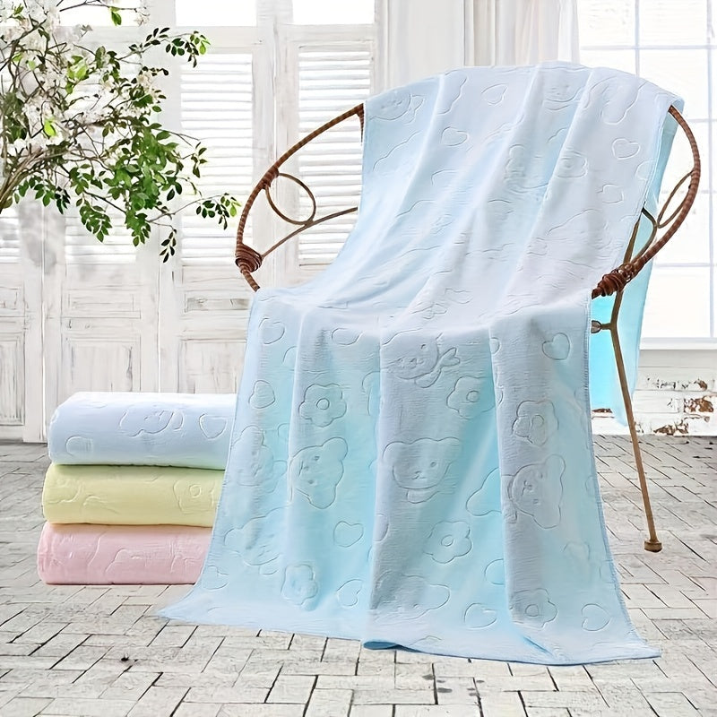 Ultra-Soft Plush Polyester Pet Bath Towel and Blanket - Highly Absorbent Quick-Dry Dog Bath Towel for Grooming, Drying, Sleeping - Durable Pet Towels for Dogs and Cats - 70.0cm x 140.0cm