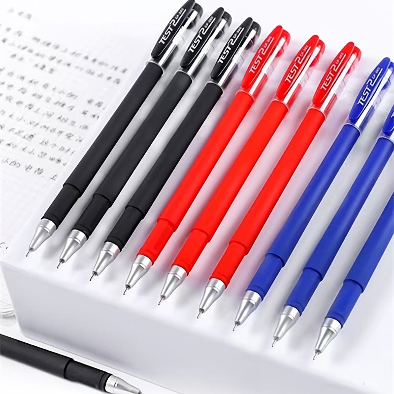 10-Piece Gel Pen Set: Perfect For Students, Exams, Office & School - Red, Black, Water & Carbon Pens!