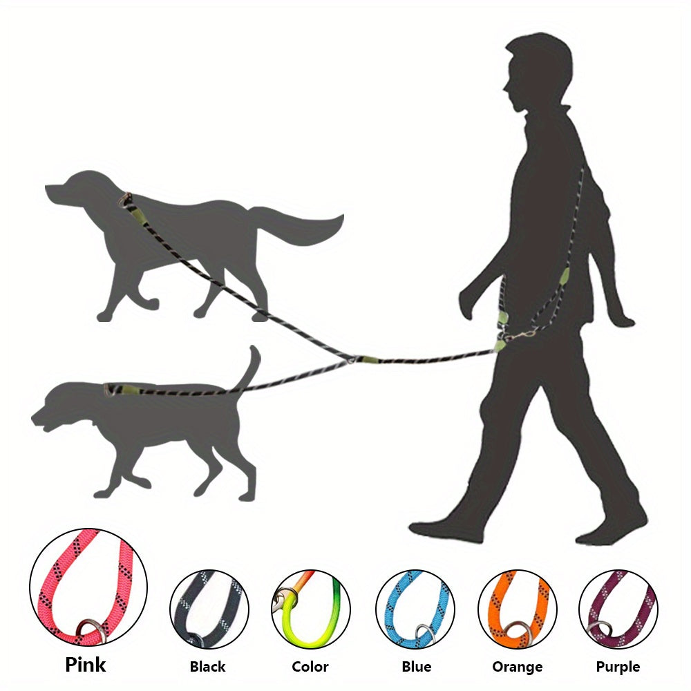 Reflective Hands-Free Dog Leash For Hiking, Walking, And Running - Adjustable Waist And Crossbody Rope For Small And Large Dogs - Bungee Leash For Shock Absorption And Comfort