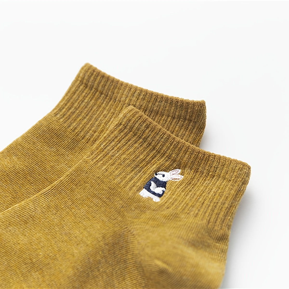 10 Pairs Cute Animal Pattern Socks, Cartoon Pattern Embroidery Cotton Ankle Socks, Women's Stockings & Hosiery