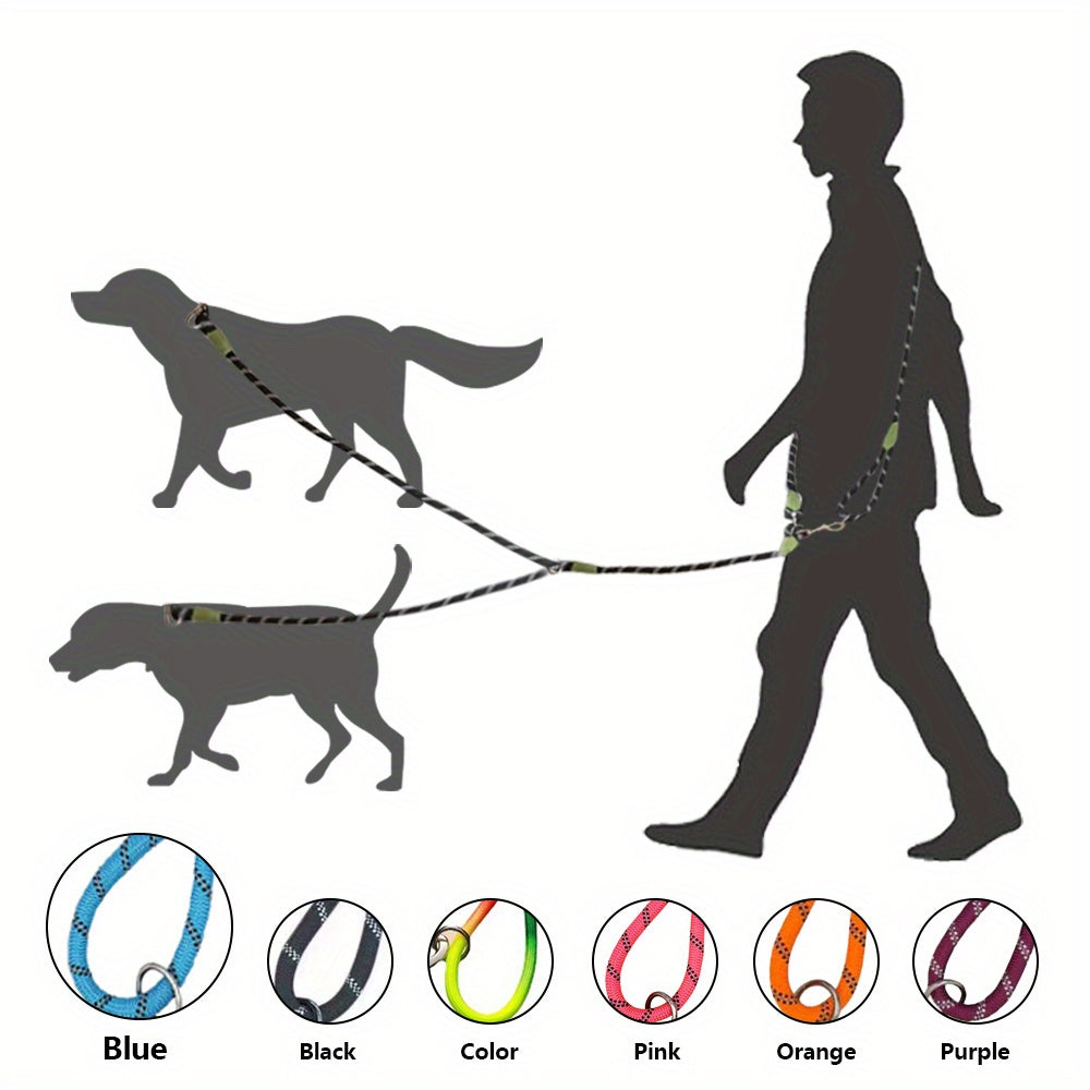 Reflective Hands-Free Dog Leash For Hiking, Walking, And Running - Adjustable Waist And Crossbody Rope For Small And Large Dogs - Bungee Leash For Shock Absorption And Comfort