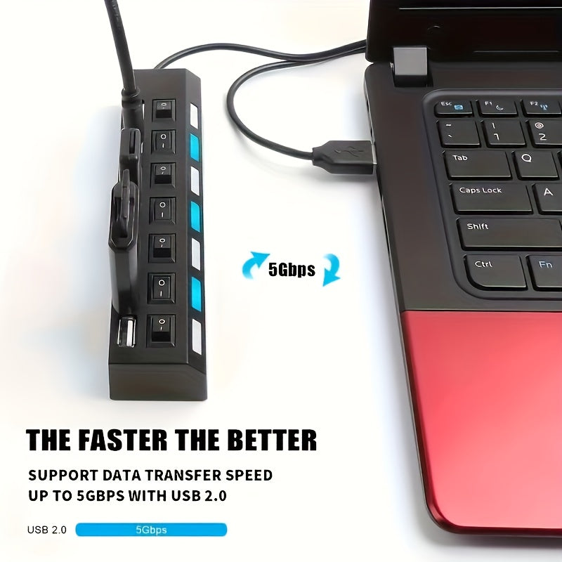 1pc 4-port/7-port USB Connector