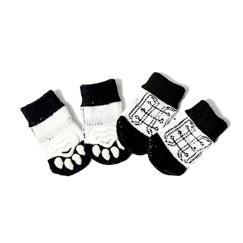 Keep Your Furry Friend Safe with 4pcs Pet Socks for Dogs & Cats!