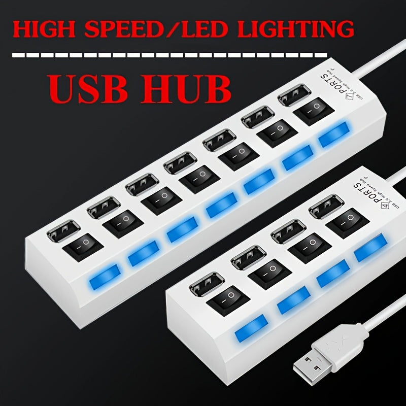 1pc 4-port/7-port USB Connector