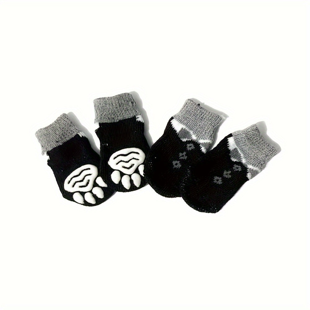 Keep Your Furry Friend Safe with 4pcs Pet Socks for Dogs & Cats!