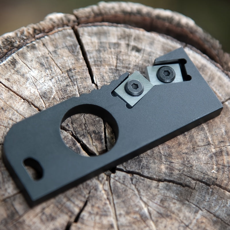 Versatile & Portable Aluminum Knife Sharpener - Perfect V-Grind Edge for Razor-Sharp Results, Ambidextrous Design