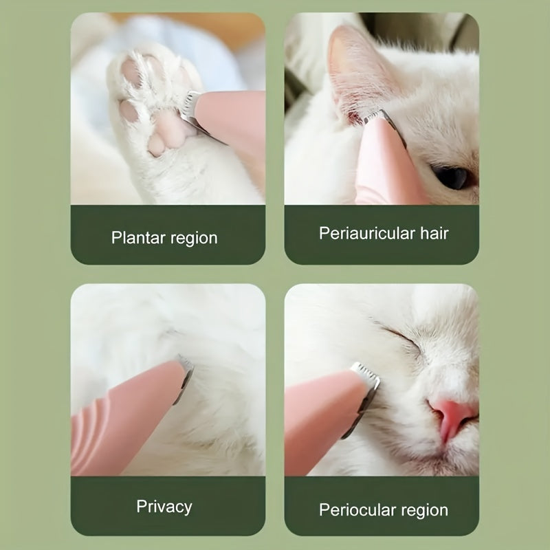 1pc pet shaver Professional Electric Pet Clippers For Cats And Dogs - Trims Foot Hair And Paw Hair With Precision And Ease (Batteries NOT Included)