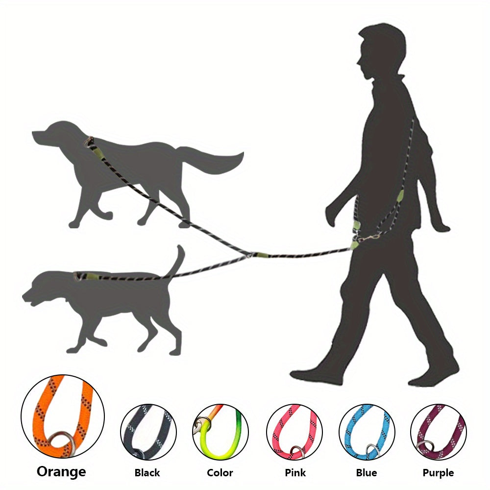 Reflective Hands-Free Dog Leash For Hiking, Walking, And Running - Adjustable Waist And Crossbody Rope For Small And Large Dogs - Bungee Leash For Shock Absorption And Comfort