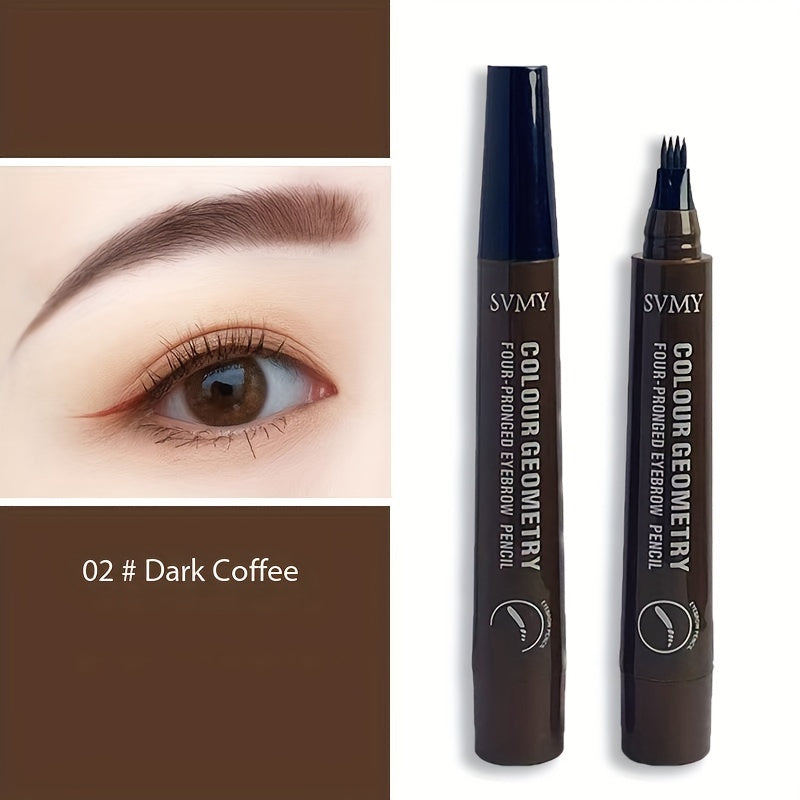 Long-lasting Smooth 4 Split Head Liquid Eyebrow Pencil, Natural And Wild Eyebrow Pencil, Waterproof And Shaping Eyebrow Makeup Tool