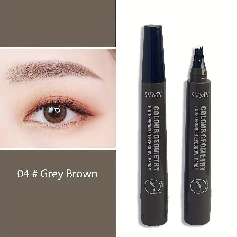Long-lasting Smooth 4 Split Head Liquid Eyebrow Pencil, Natural And Wild Eyebrow Pencil, Waterproof And Shaping Eyebrow Makeup Tool