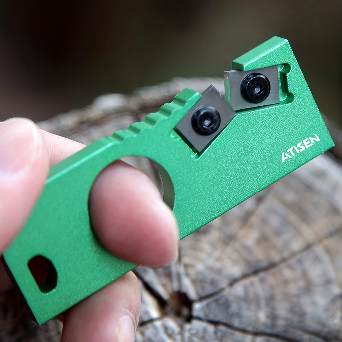 Versatile & Portable Aluminum Knife Sharpener - Perfect V-Grind Edge for Razor-Sharp Results, Ambidextrous Design
