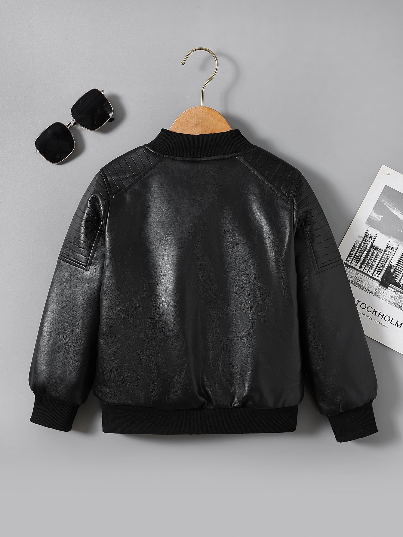 2025 Autumn Winter New Boys' Fleece-Lined Zip-Up Jacket