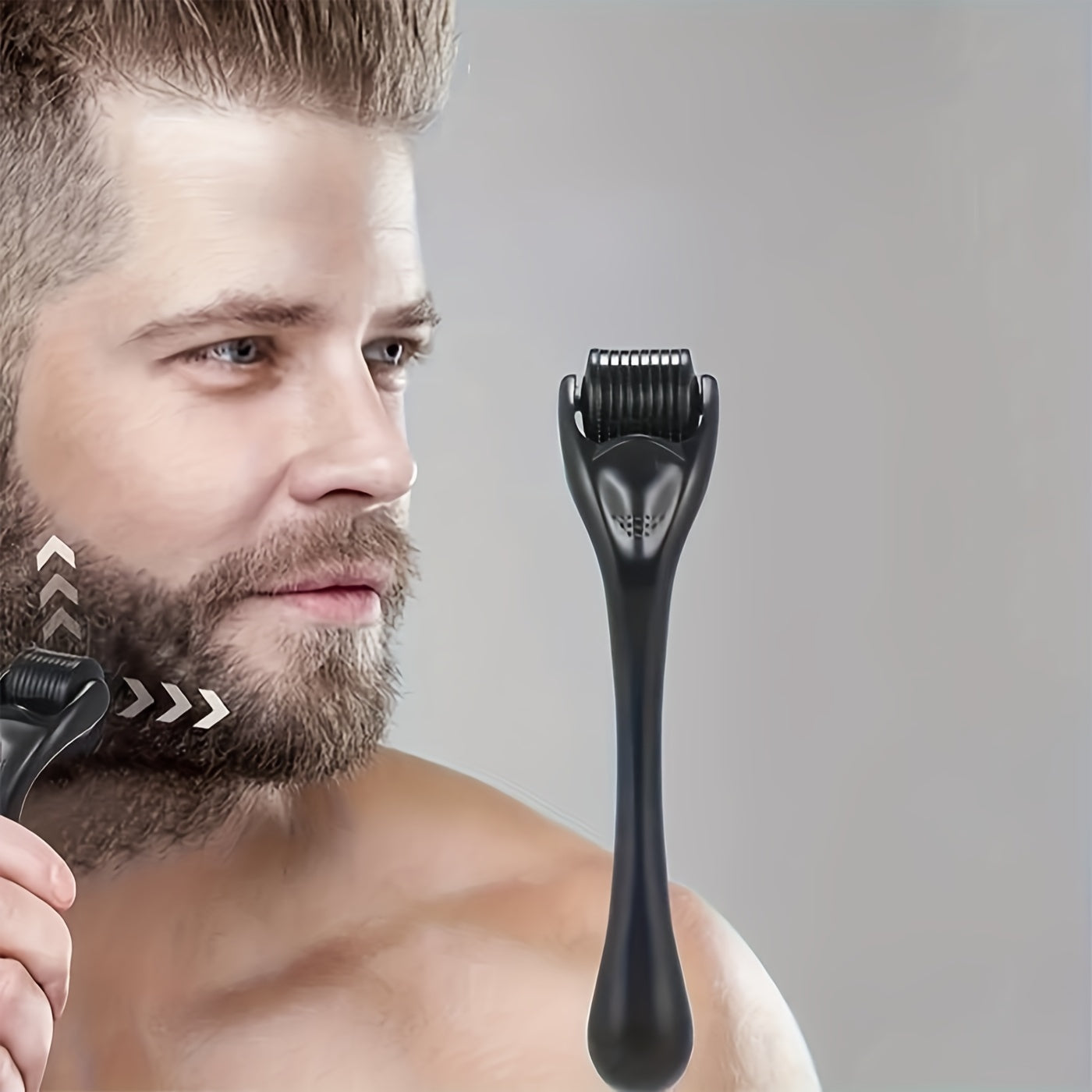 1Pcs Microneedle Roller For Face Beard Roller Microneedling Roller Beard Care Kit Hair Care Beard Care Kit 15.98cm/5.0cm 0.18lb