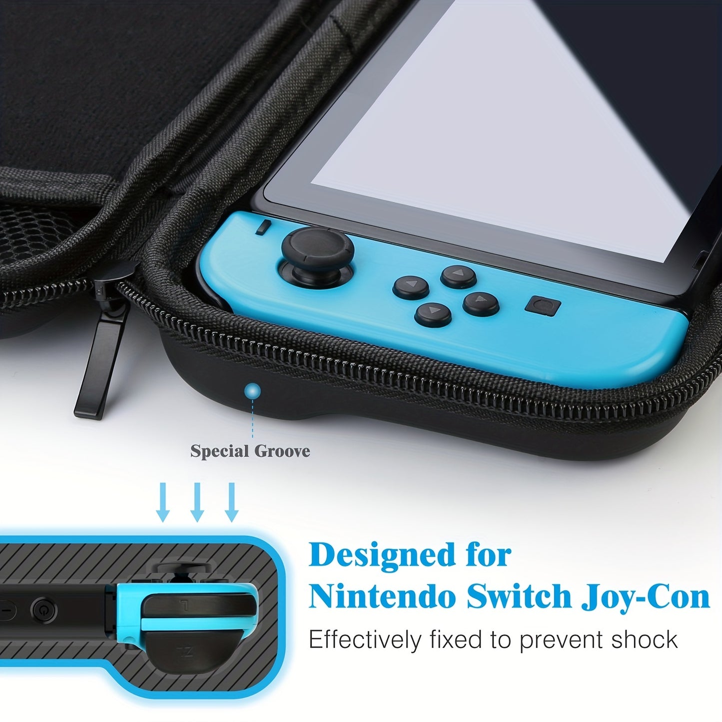 Waterproof Nintendo Switch Carry Case - Durable & Slim-Fit Hard Protection - Secure Storage for Console, Games, Accessories, and Controllers - Perfect for On-the-Go Gamers