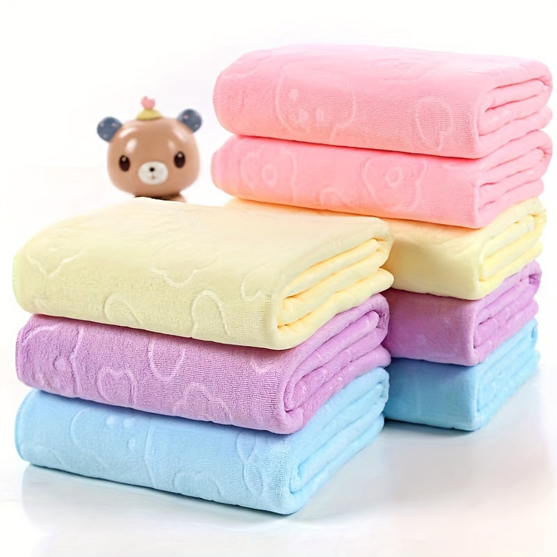Ultra-Soft Plush Polyester Pet Bath Towel and Blanket - Highly Absorbent Quick-Dry Dog Bath Towel for Grooming, Drying, Sleeping - Durable Pet Towels for Dogs and Cats - 70.0cm x 140.0cm